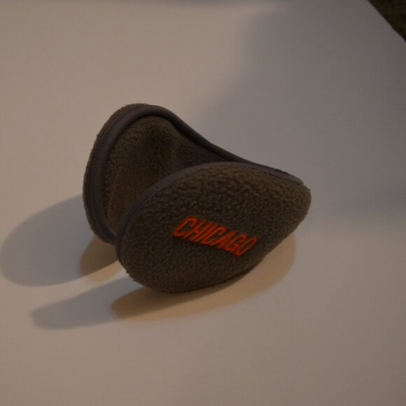 CHICAGO Ear Muffs (instead of Hat) Padded Fleece on Wire Length approx. 13.5' - Picture 2 of 6